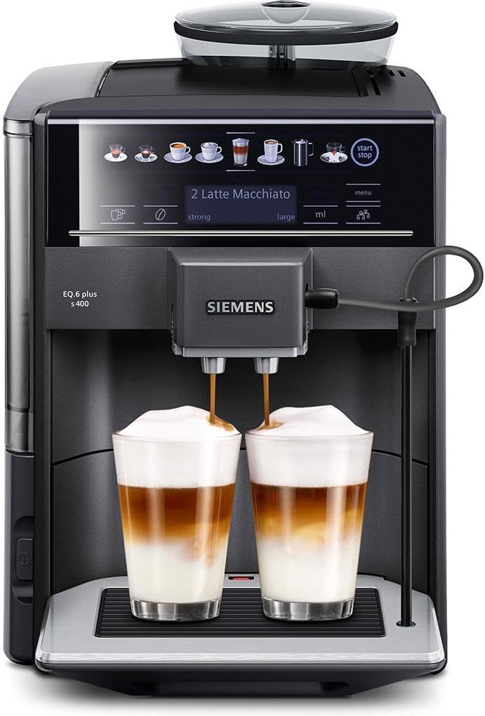 Siemens EQ6 Plus TE654319RW- Cafetera espresso - Antracita, Negro
