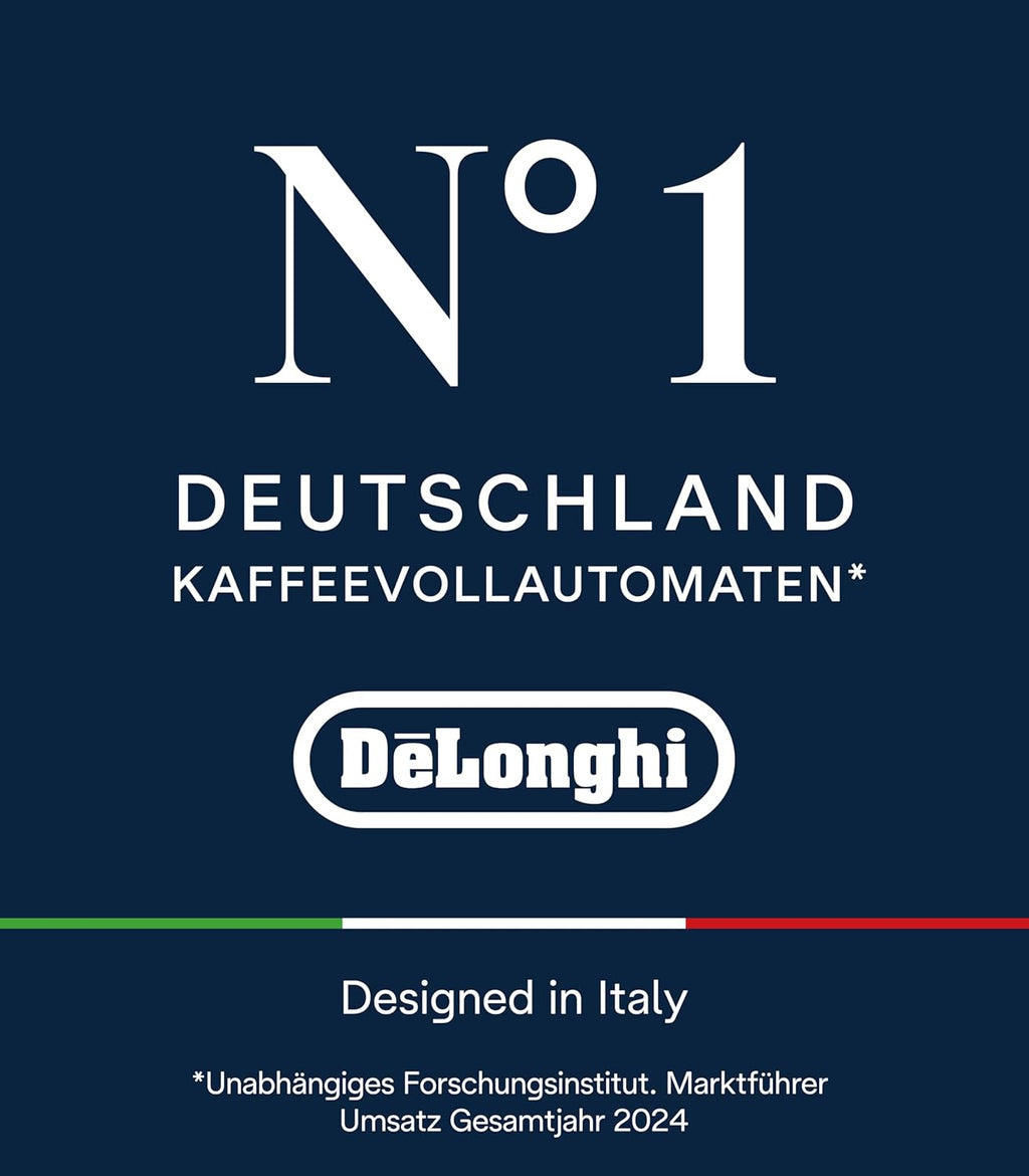 De'Longhi Rivelia EXAM440.35.B, Cafetera superautomática, granos recién molidos, contenedor de granos intercambiable, espumador de leche clásico, 8 recetas, pantalla táctil a color, negro