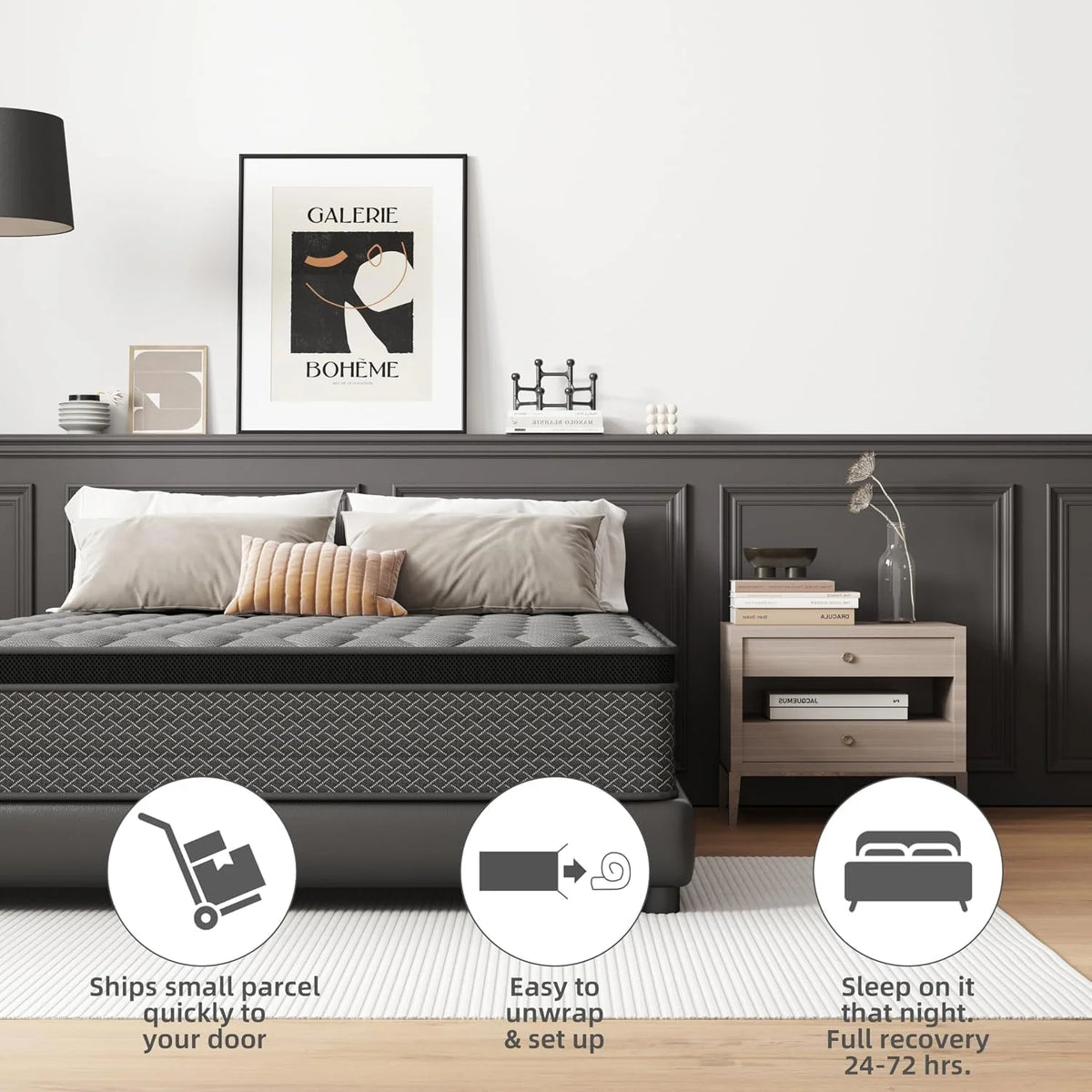 materac boxspringowy 160 x 200 cm stopień twardości H3 wysokość 20