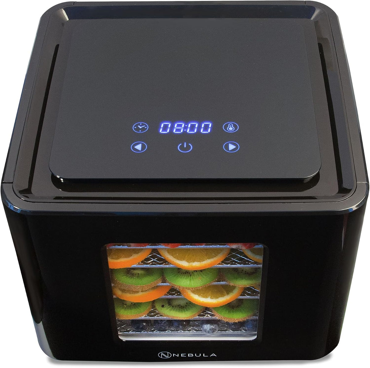 Nebula Dehydrator żywności z 6 tacami ze stali nierdzewnej, Sterowanie dotykowe LED, Regulowana temperatura 35-70C, 48-godzinny timer, Suszarka do żywności dla, Owoce, Veg, Mięso, Grzyby, Zioła