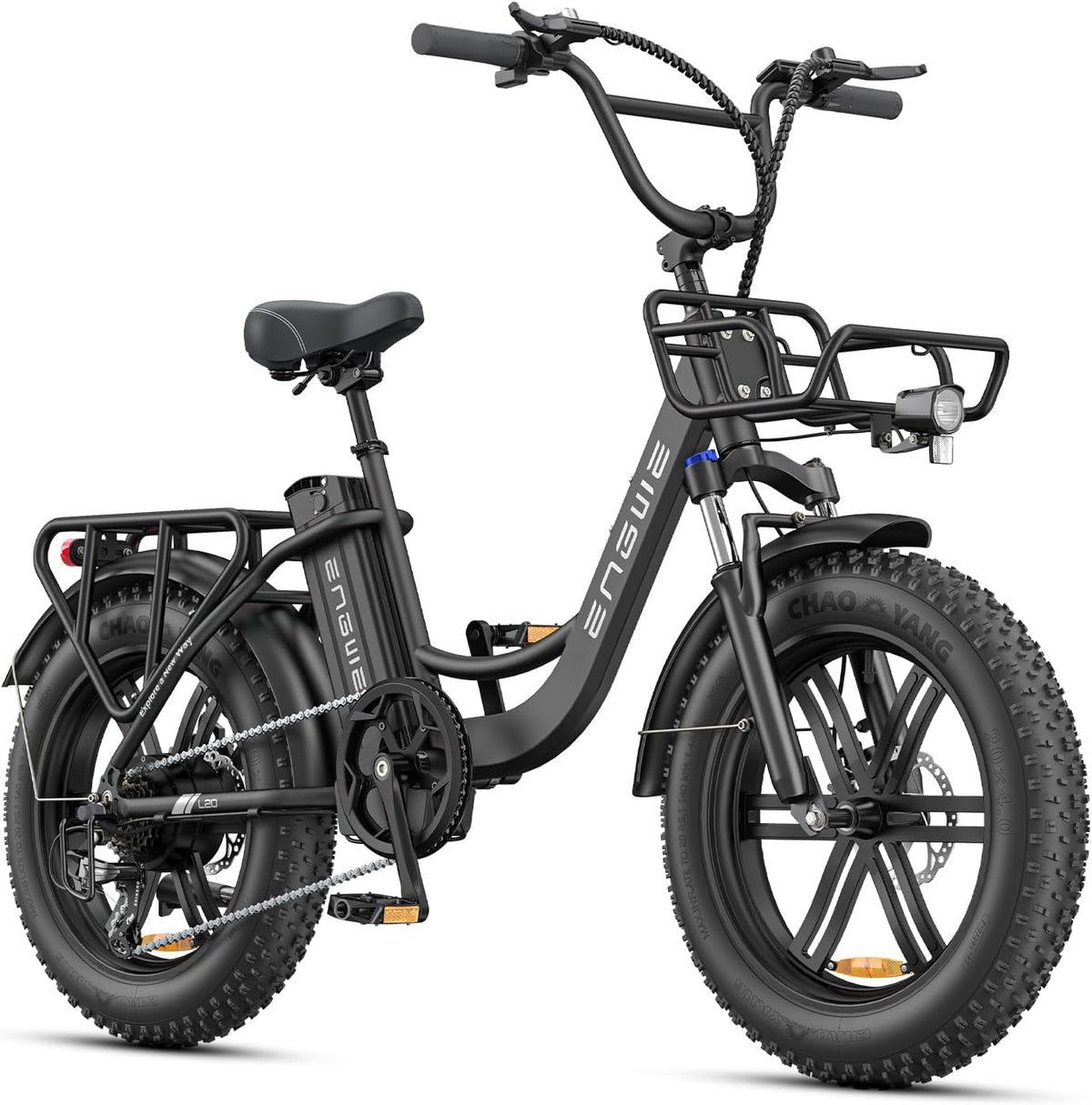 Bicicleta eléctrica ENGWE L20 Boost para adultos, batería extraíble de 48V 13Ah, autonomía de hasta 126 km, neumáticos anchos de 20×4,0, ebike de 7 velocidades