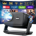 Beamer 4K Android 14.0, 30000 Lumen Projektor Kinowy, Automatyczne Ustawianie Ostrości i Korekcja Trapezu, Bluetooth 5.4 i WiFi 6, Rozmiar Projekcji 30–220 Cali, Kompatybilny z iOS/Android/TV Stick