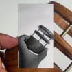Portalápices de madera de teca, organizador de escritorio hecho a mano, diseño redondo, 9,5 cm de diámetro, oficina y hogar