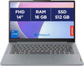 Lenovo IdeaPad Slim 3 14IRH8 - Ordenador portátil 14'' FHD (Intel Core i7-13620H, RAM 16 GB, SSD 512 GB, Intel UHD Graphics, Windows 11 Home) Teclado AZERTY francés - Gris