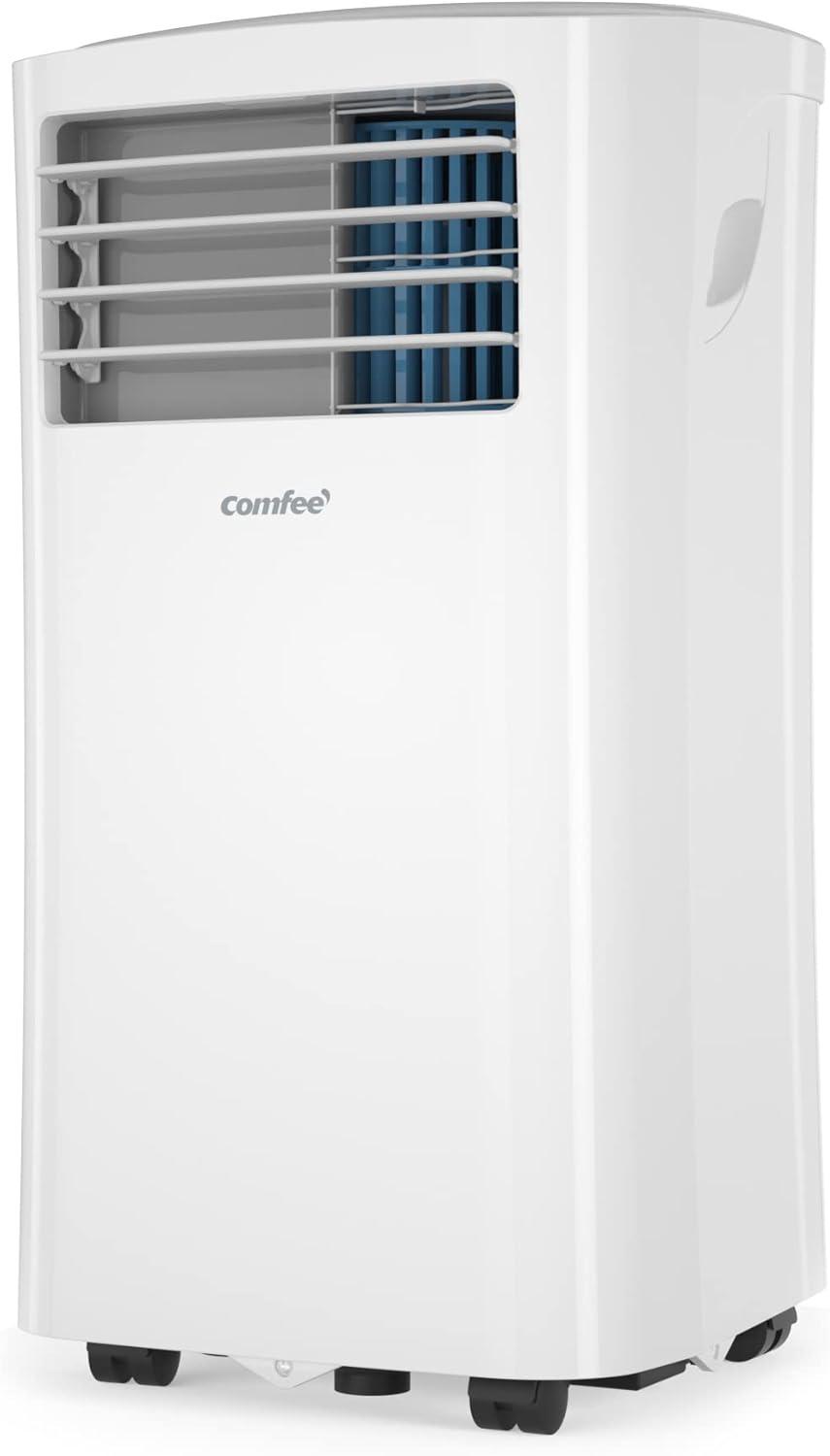 Aire acondicionado portátil Comfee Breezy Cool Pro 2.6, 9000 BTU 2,6 kW, refrigeración, ventilación y deshumidificación, control por aplicación, para habitaciones de hasta 88 m³ (33 m²), aire acondicionado móvil con tubo de escape
