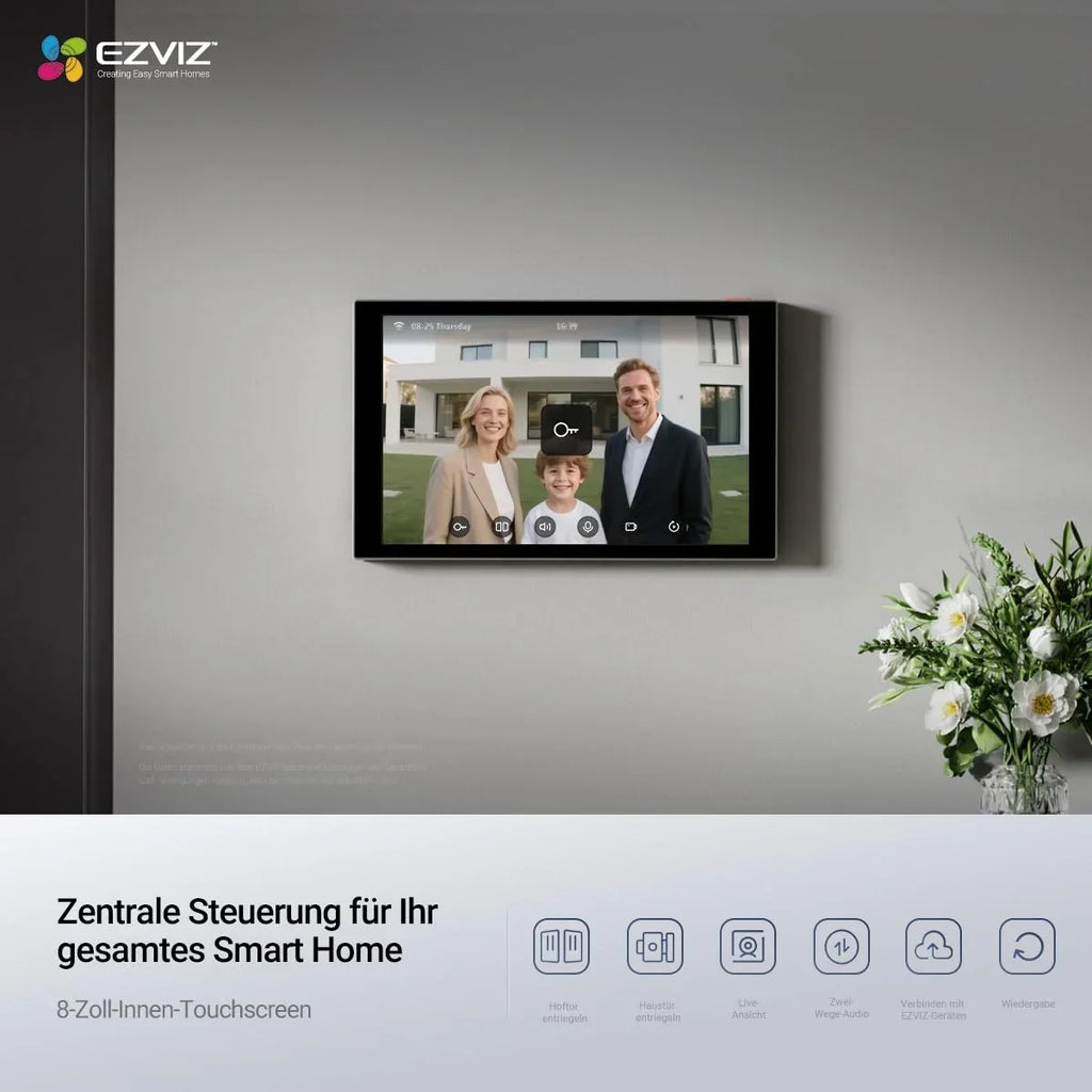 Videoportero HP7 Pro 4K, pantalla táctil de 8 pulgadas, sistema de 2 hilos, Wi-Fi de doble banda, acceso RFID