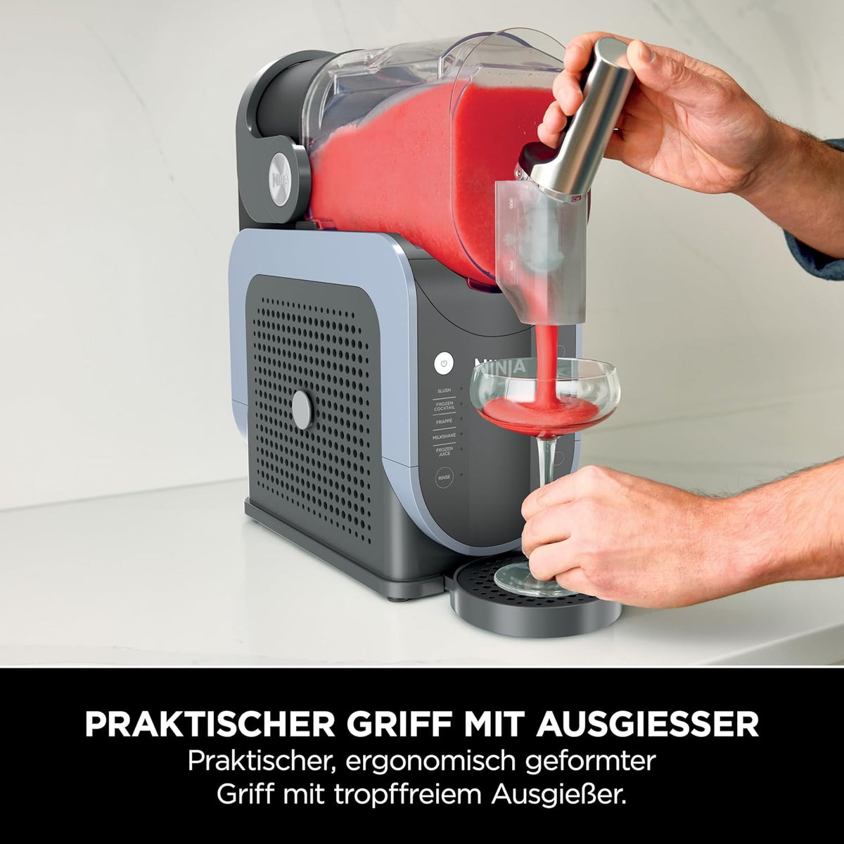 Máquina Ninja SLUSHi para granizados, cócteles helados, frappés, batidos y zumos congelados, sin hielo ni preparación previa, tecnología WhisperChill, capacidad de 1,9 L, Verde, FS301EUTG