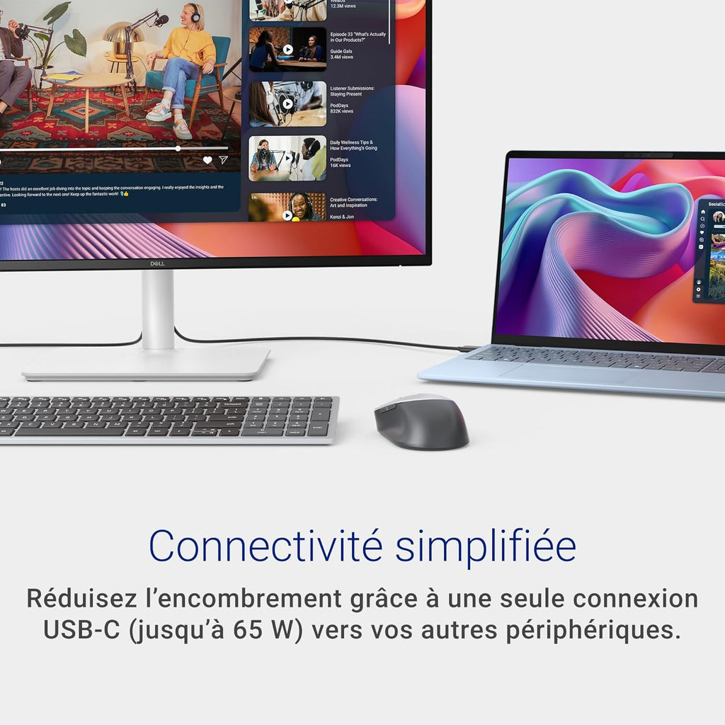 Monitor Dell 27 Plus USB-C - S2725DC, QHD (2560x1440), 144Hz, IPS, 1ms MPRT, AMD FreeSync, 99% sRGB, ajuste de altura, altavoces integrados, 2 USB-C, DisplayPort, HDMI, 2 USB-A, garantía de 3 años
