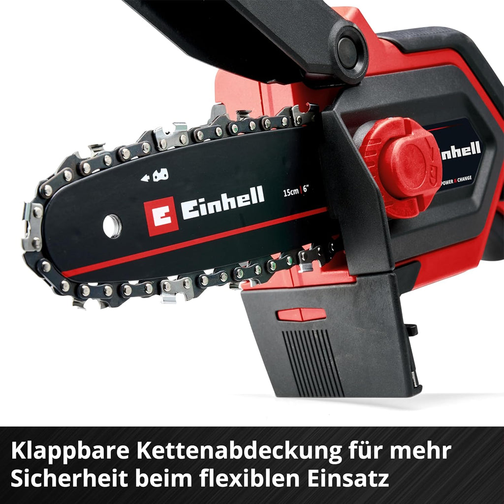 Sierra de cadena a batería para ramas Einhell GE-PS 18/15 Li Bag Kit