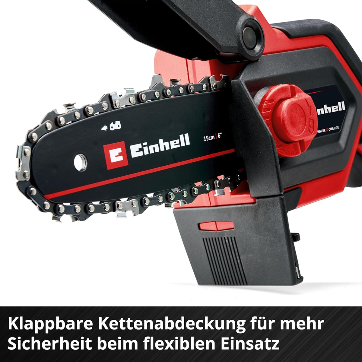 Sierra de cadena a batería para ramas Einhell GE-PS 18/15 Li Bag Kit