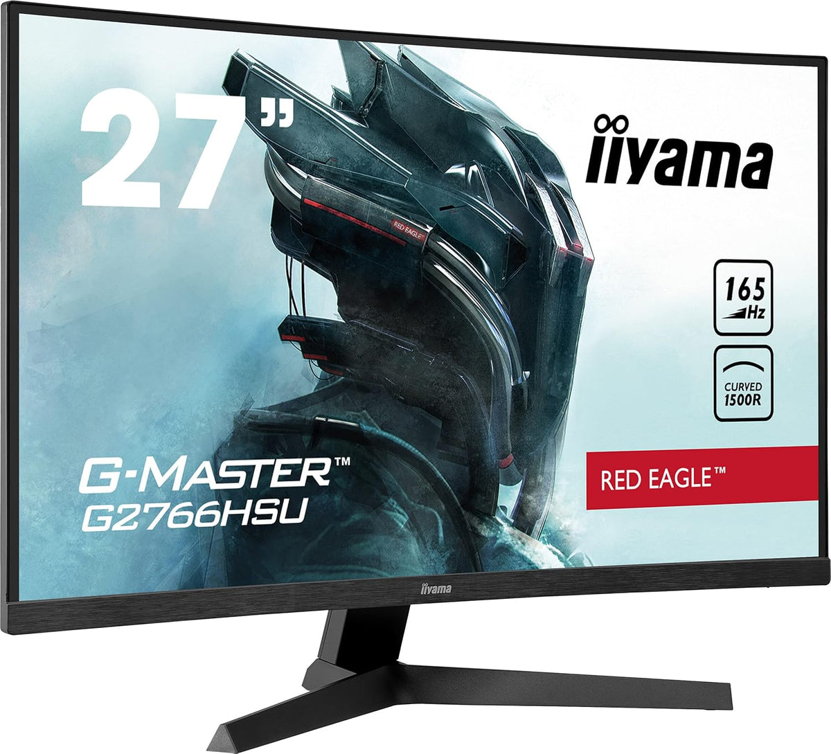 Monitor iiyama 27" G-Master Red Eagle G2766HSU-B1, VA Curvo, FHD@165Hz, FreeSync, HDMI/DP/Hub USB, 1ms, Altavoces, Black Tuner