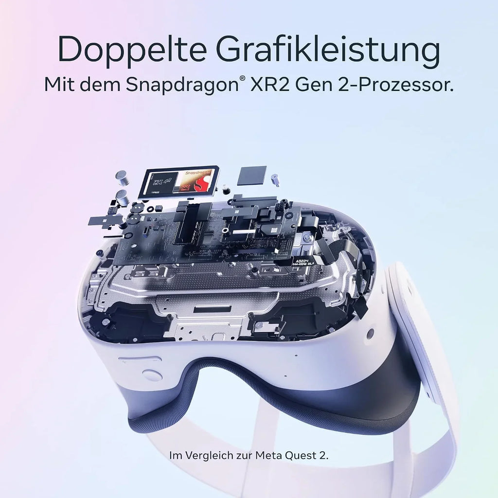 Visor de realidad virtual Quest 3S de 128 GB, casco de realidad mixta inalámbrico, procesador Snapdragon XR2 Gen 2, paquete de Gorilla Tag Monkenaut