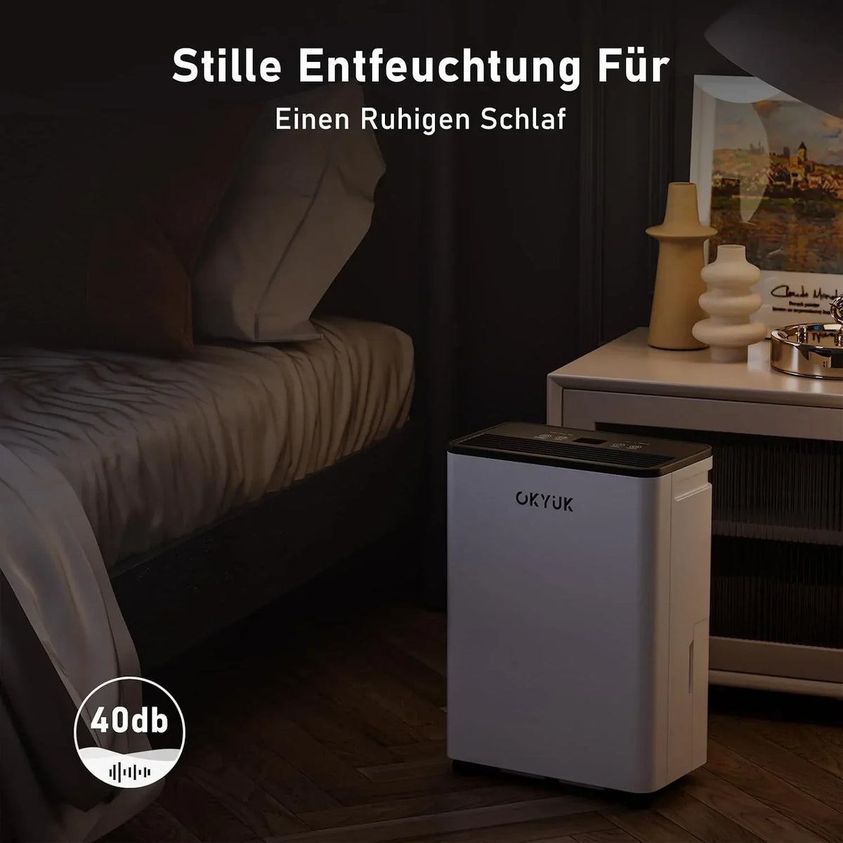 Deshumidificador eléctrico de 12 L PD12R-03DE con pantalla digital, depósito de agua de 2,5 L, temporizador y apagado automático