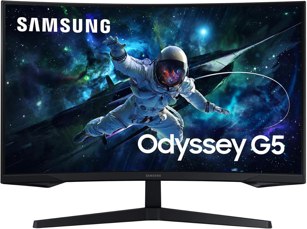 Monitor Samsung Gaming Odyssey G55C de 32'' Negro 165Hz 1ms 2560x1440 VA Curvo 1000R 2500:1 300cd/m² HDR10 HDMI DisplayPort AMD FreeSync Base inclinable