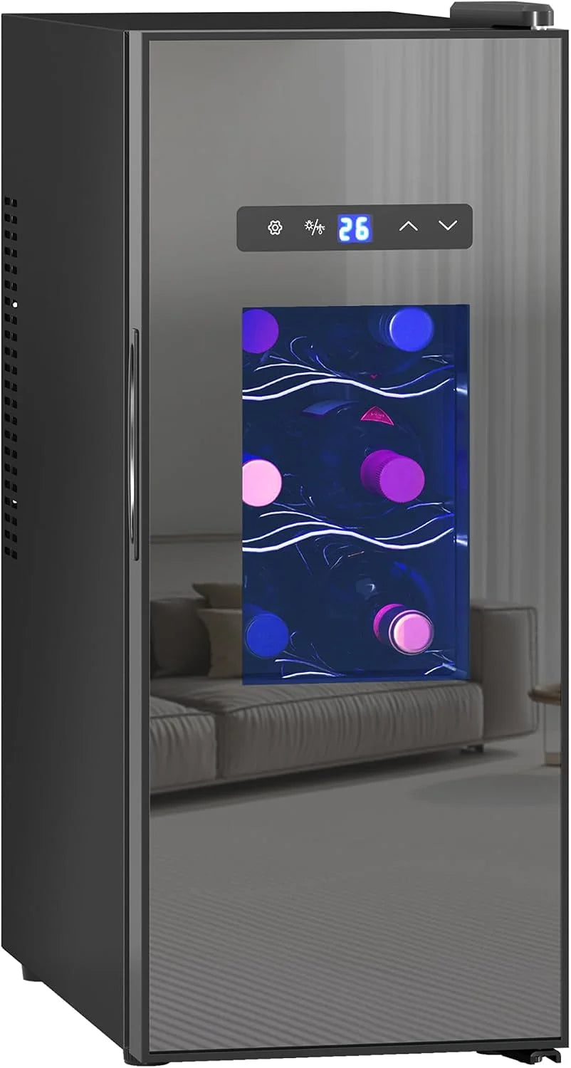 HOMCOM Lodówka na wino kompresorowa 12 butelek 30L 8-18°C Czarny