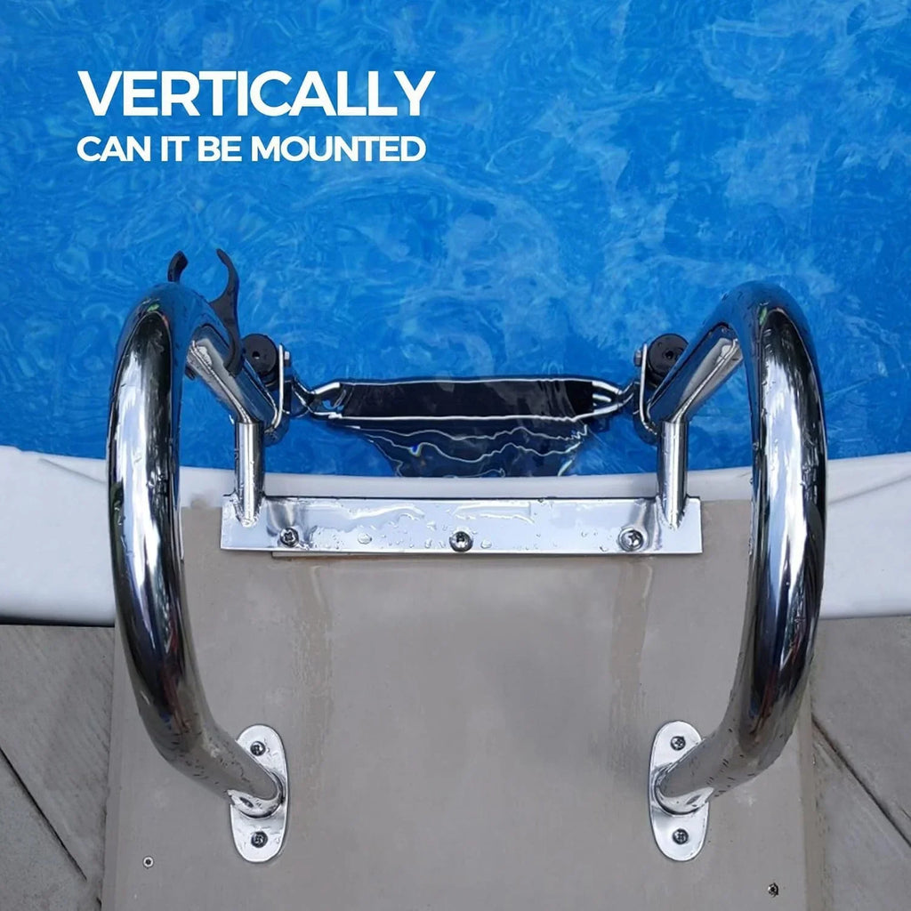 Escalera de barco plegable de acero inoxidable de 4 peldaños para barco, piscina y yate, con peldaños antideslizantes, pasamanos y capacidad de carga de 150 kg
