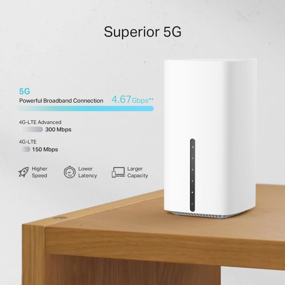 Router LTE inalámbrico TP-Link Archer NX200, router 5G para tarjeta SIM, Wi-Fi 6 de doble banda AX1800, 3 puertos Gigabit, MU-MIMO, gestión mediante web y aplicación, Plug-and-Play