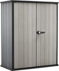 Arcón de jardín Keter High Store Plus, capacidad de 1400 l, dimensiones exteriores an/prof/al 140x73,6x170,4 cm, material Duotech, pintable, impermeable, resistente a la intemperie y de fácil mantenimiento