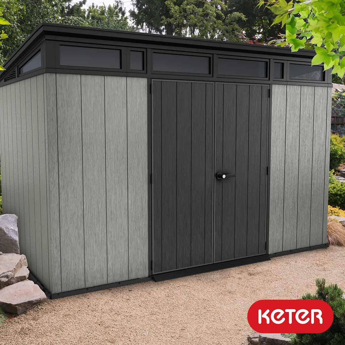 Cobertizo de Jardín Keter Artisan 2026 de 11 x 7 pies (3,4 x 2,1 m) – Solución Elegante y Robusta para Almacenamiento Exterior