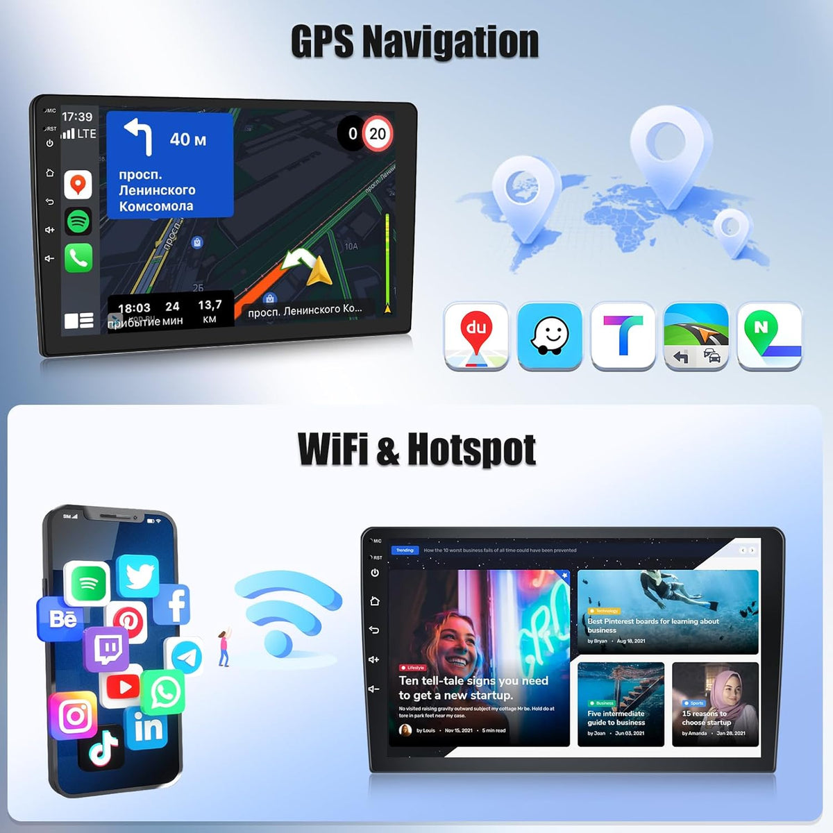 Autorradio OiLiehu 2G+64G Android 13 para Renault Trafic 2, Opel Vivaro A, Nissan Primastar 2006-2014 con CarPlay y Android Auto inalámbricos, pantalla táctil de 10,1", GPS, WiFi, Bluetooth, FM/RDS, ecualizador, mandos al volante y cámara.