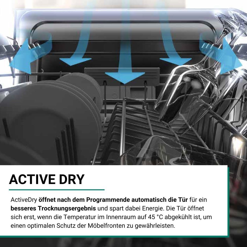 Bauknecht BK6FC11BS7A0X Lavavajillas totalmente integrable (45 cm)/ ActiveDry/Programa con sensor/PowerClean/Bandeja para cubiertos/Programa de higiene/Protección total contra el agua/Multizona/Inicio diferido