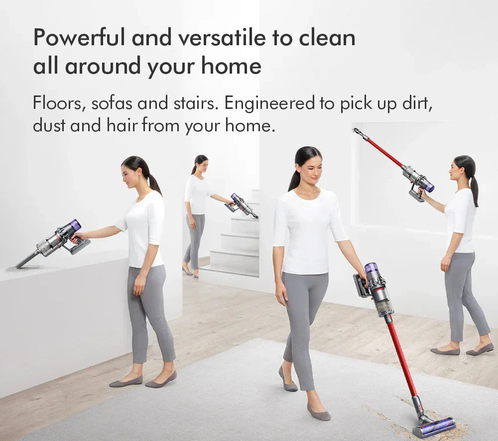 Aspiradora escoba inalámbrica Dyson V11 Extra 2026 – Hasta 60 minutos de autonomía – Acabado en níquel y rojo
