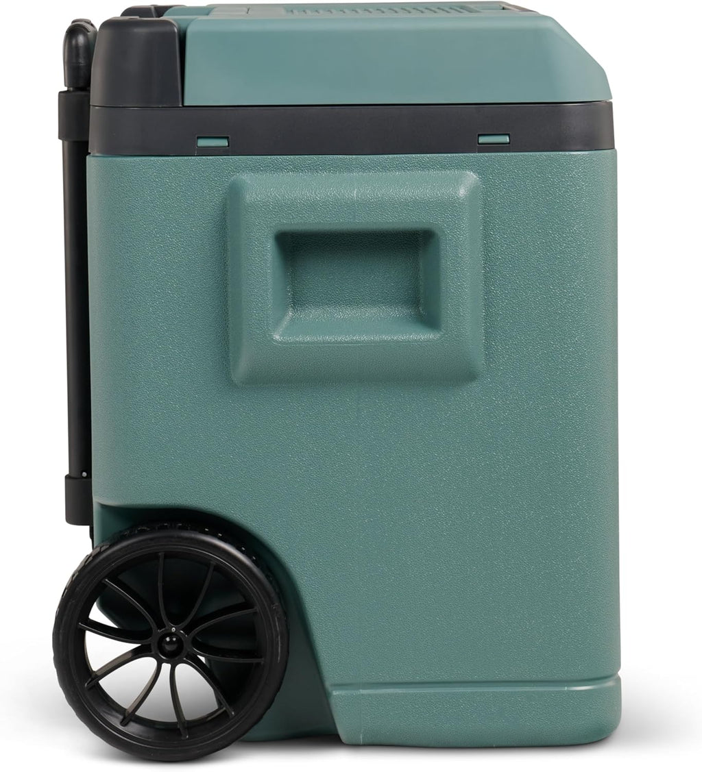 Nevera eléctrica IE42 42L 12V 230V termoeléctrica con ruedas, asa telescópica y modo eco para coche, camping y barco