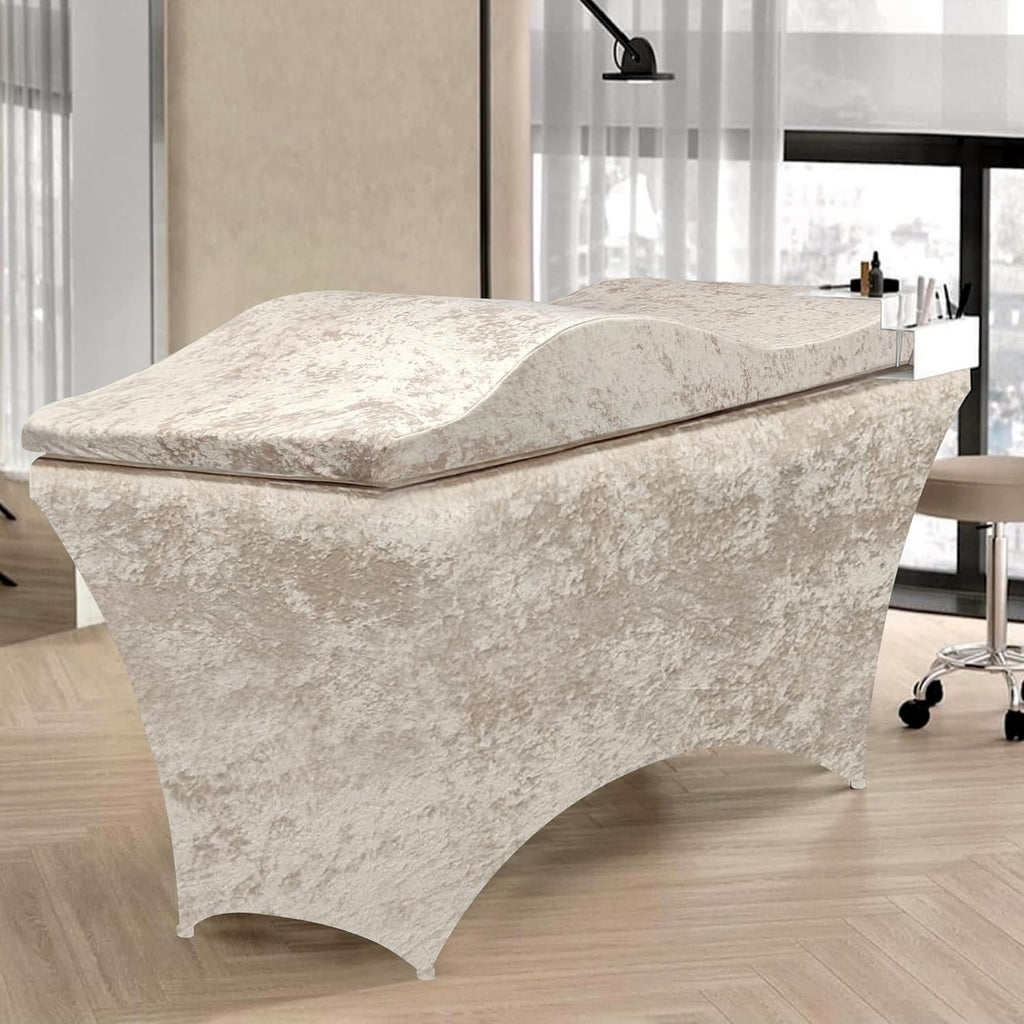 Colchón para pestañas y funda de colchón, sobrecolchón de espuma para pestañas, colchón ergonómico curvado para camilla de pestañas para spa, masaje y salón de belleza