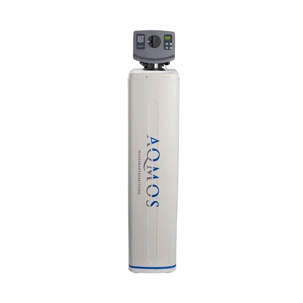 Sistema de descalcificación de agua AQMOS R2D272 incl. kit de conexión y bloque de montaje para hogares de hasta 7 personas, descalcificador antical