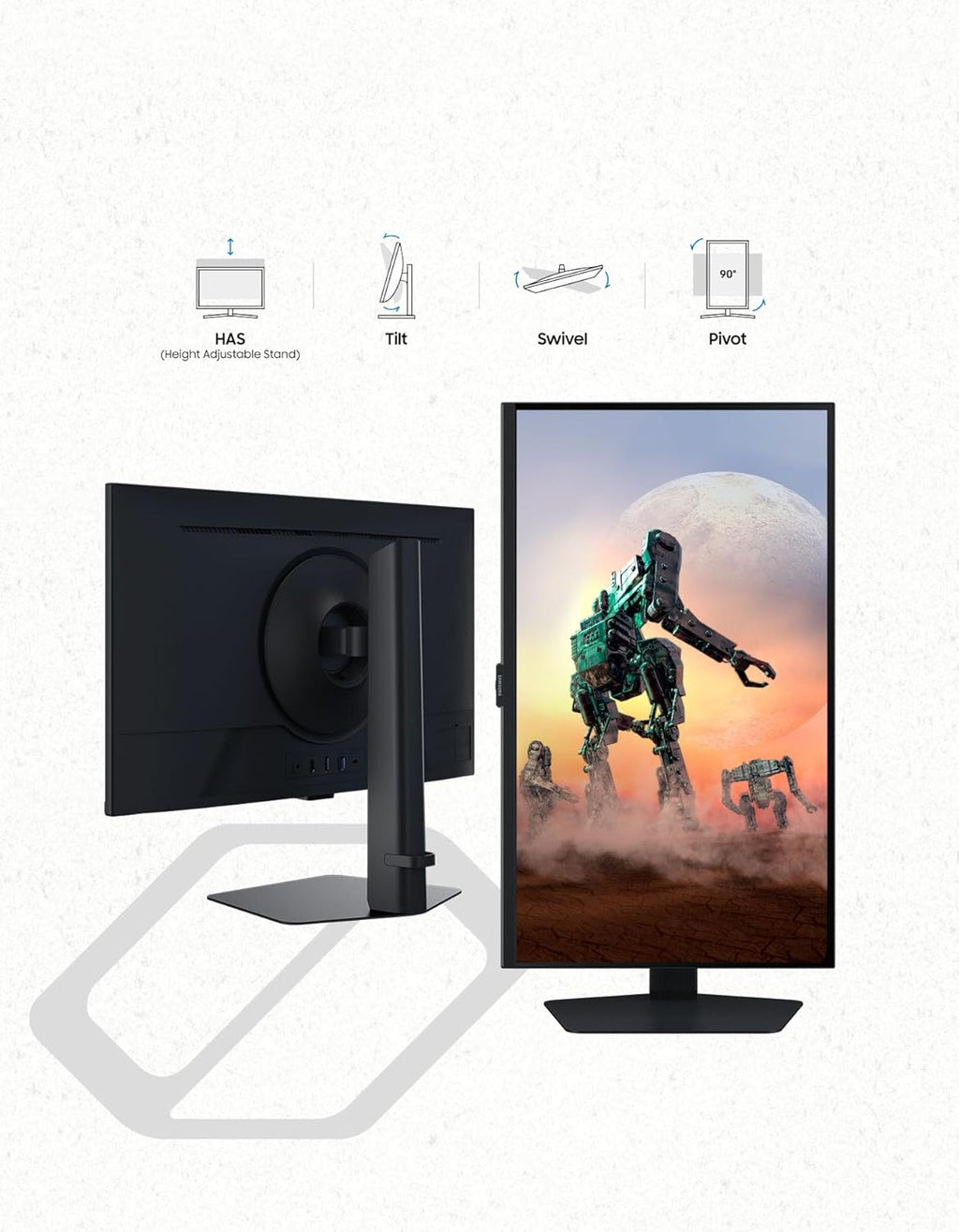 Monitor Samsung Odyssey G50D 32'' 180Hz, 1ms, Panel Fast IPS, Resolución QHD: 2560x1440, Contraste 1000:1, AMD FreeSync, Auto Source Switch +, HDR400, Base ajustable, DisplayPort, HDMI, LS32DG502EUXEN