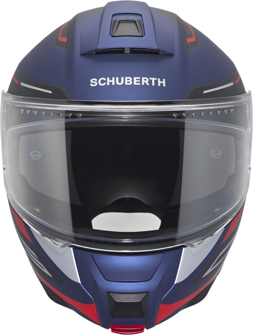 Casco modular Schuberth C5 Omega, azul mate/rojo, M (57)