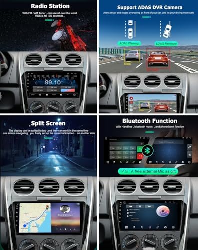 Autorradio Doble DIN con pantalla táctil HD de 9 pulgadas para Citroën C5 X7 (2008-2017), compatible con CarPlay y Android Auto, GPS, Wi-Fi, Bluetooth y Mirror Link. Procesador de 8 núcleos. Memoria: 2