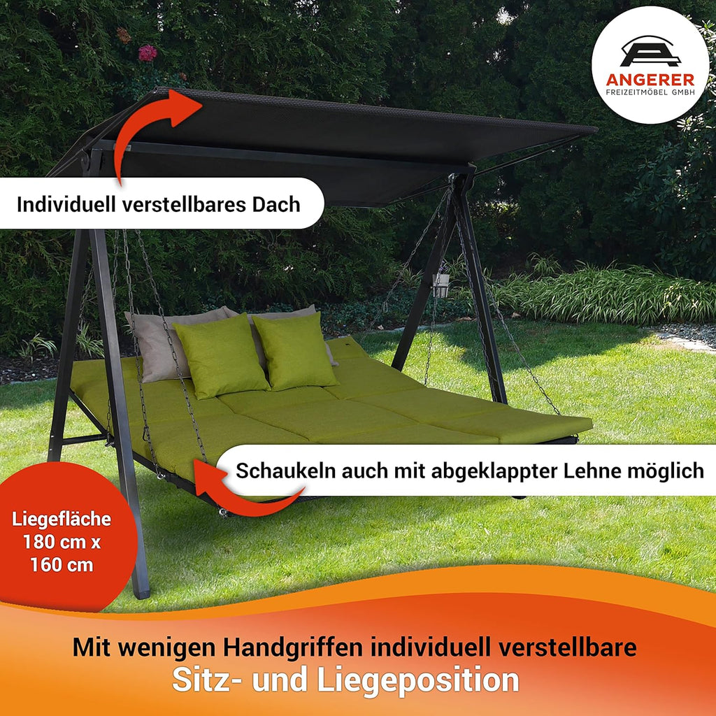 Columpio de jardín tipo Hollywood Angerer Lounge Smart color gris ceniza