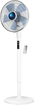Ventilador de pie Rowenta VU5870 Turbo Silence Extreme+ | Mando a distancia | 5 velocidades | Desconexión automática | Temporizador | Oscilación automática | Altura regulable, blanco