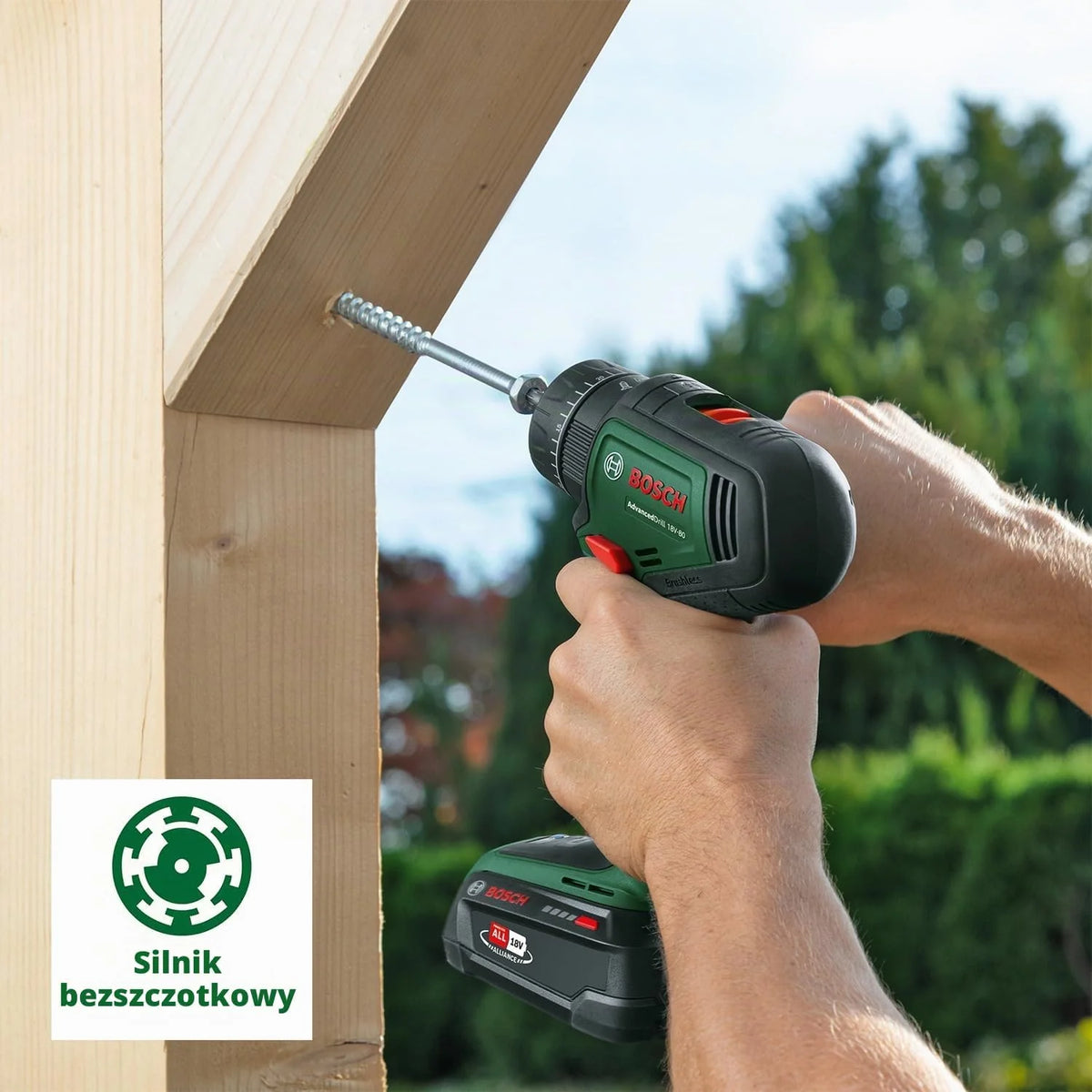 Bosch akumulatorowa udarowa wiertarko-wkrętarka AdvancedImpact 18V-80 QuickSnap (system 18V, silnik bezszczotkowy, 82 Nm, uchwyt wiertarski 13 mm, rękojeść dodatkowa, bez akumulatora)