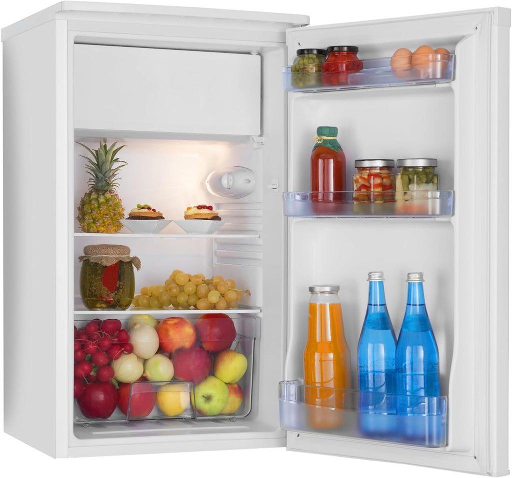 Frigorífico con congelador Amica KS 361 155 W / 85 cm de altura, blanco, clase de eficiencia energética E