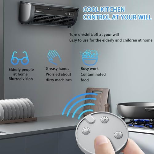 Aire acondicionado portátil con carga inalámbrica: montaje en pared para cocina, dormitorio y oficina