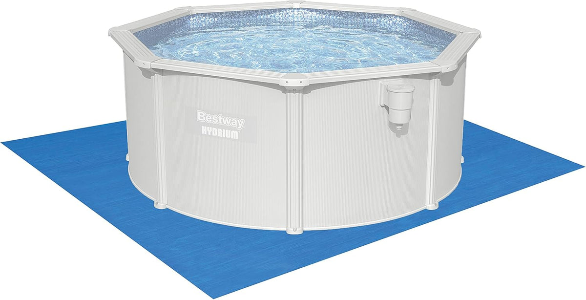 Bestway Hydrium - Piscina de pared de acero con filtro de arena, diámetro de 300 x 120 cm, gris, redonda