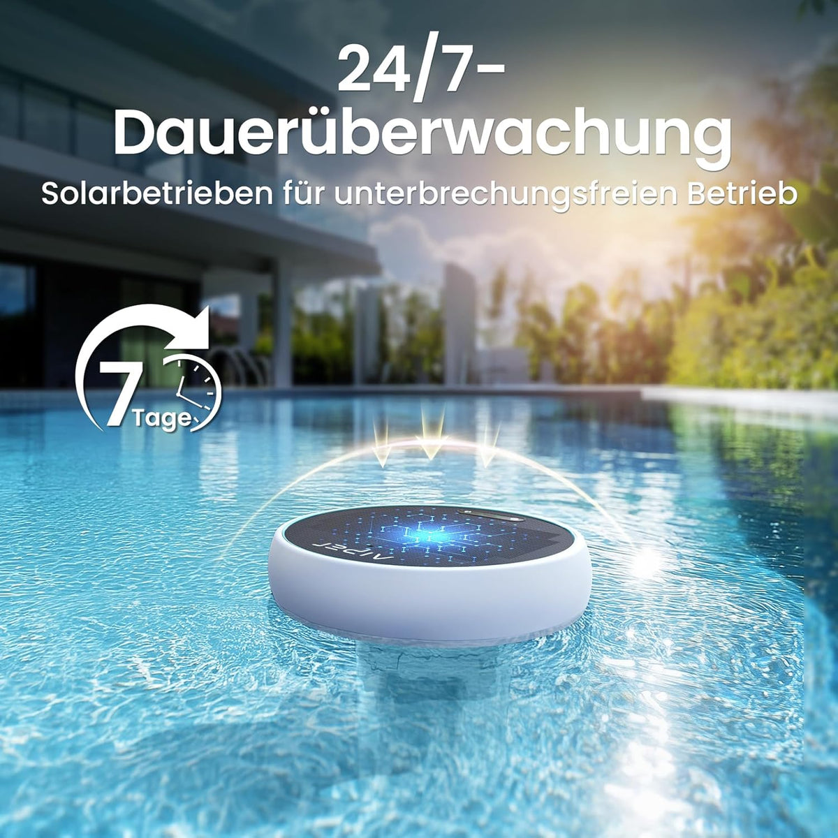 AIPER HydroComm Pro Medidor Digital de Agua para Piscinas – Monitor Inteligente para Piscinas con App y Conexión en Tiempo Real a Limpiafondos, Análisis de Agua 5 en 1 (pH, ORP, EC, TDS, Temperatura)