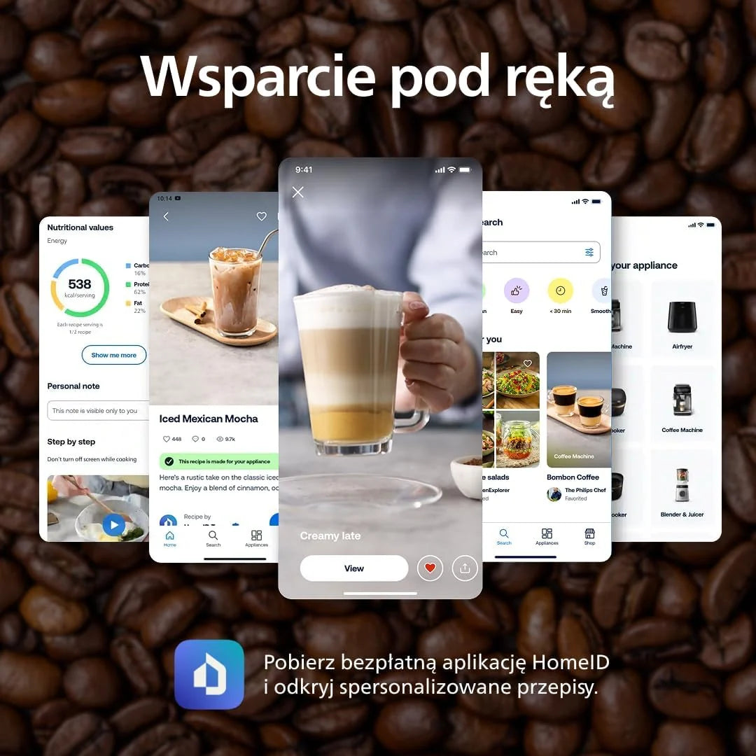 Philips Automatyczny Ekspres do Kawy 2200, Ceramiczny Młynek, Matowa Czerń