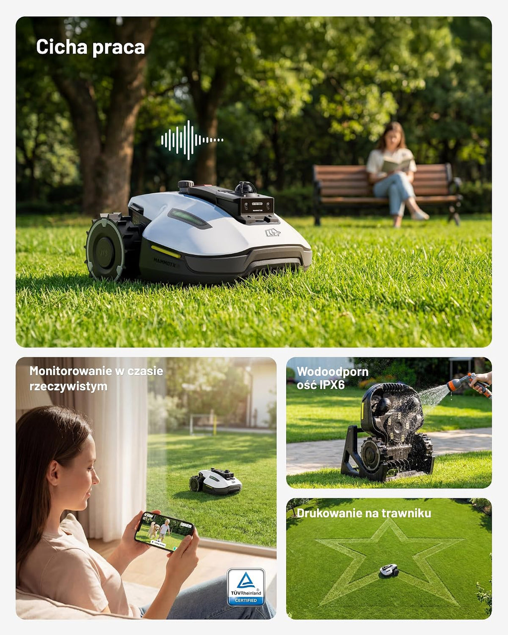 MAMMOTION YUKA mini 2 800 LiDAR robot koszący bez przewodu