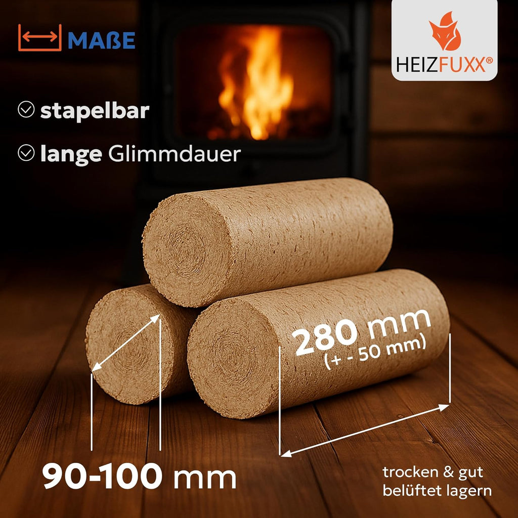 Bricquetas de madera Nestro XL Blue - Bricquetas de madera blanda, palé de 960 kg (96x10 kg) - Bricquetas premium para chimeneas, calderas y estufas - Alto poder calorífico, bajo contenido en cenizas y máxima eficiencia energética