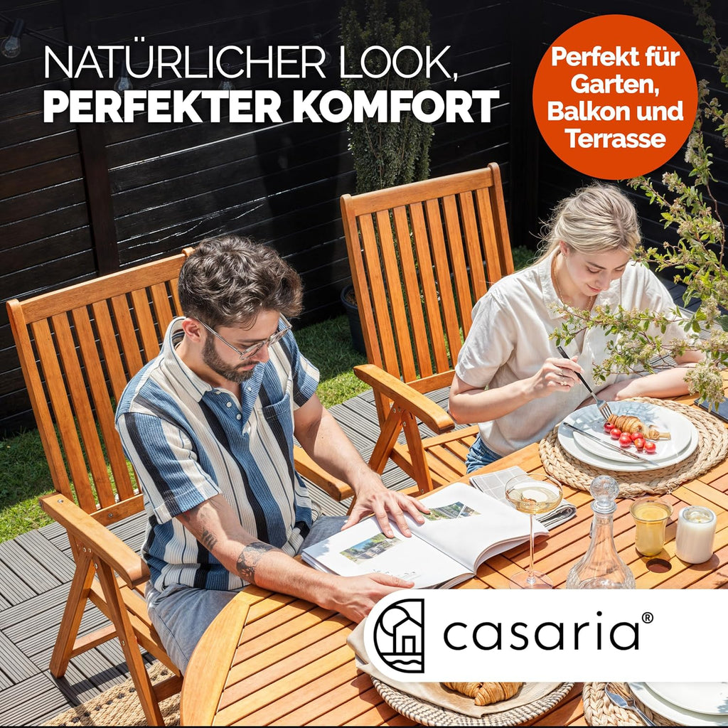 Mesa de jardín Casaria® resistente a la intemperie, con certificación FSC®, 200x100 cm