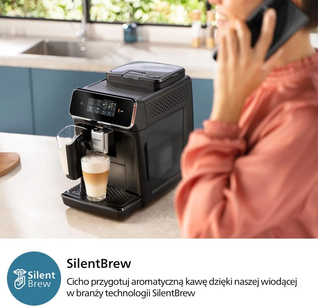 Philips Automatyczny Ekspres do Kawy 2300, LatteGo, Czarny
