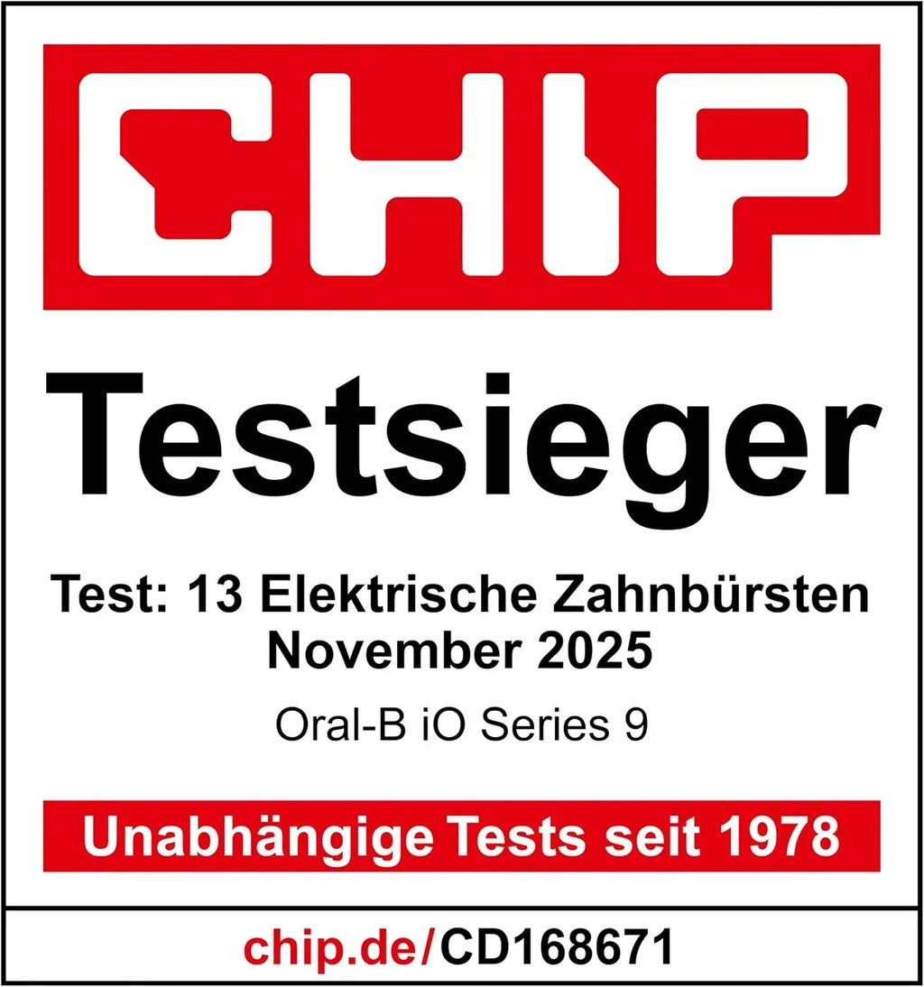 Cepillo de dientes eléctrico recargable iO Series 9 con cabezales, 7 modos de limpieza, control de presión inteligente, cabezal redondo, negro