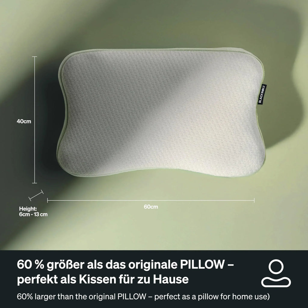 Almohada cervical ergonómica 60x40 cm, altura ajustable 6–13 cm, de espuma viscoelástica, para quienes duermen de lado, boca arriba y boca abajo, con funda lavable y bolsa de viaje