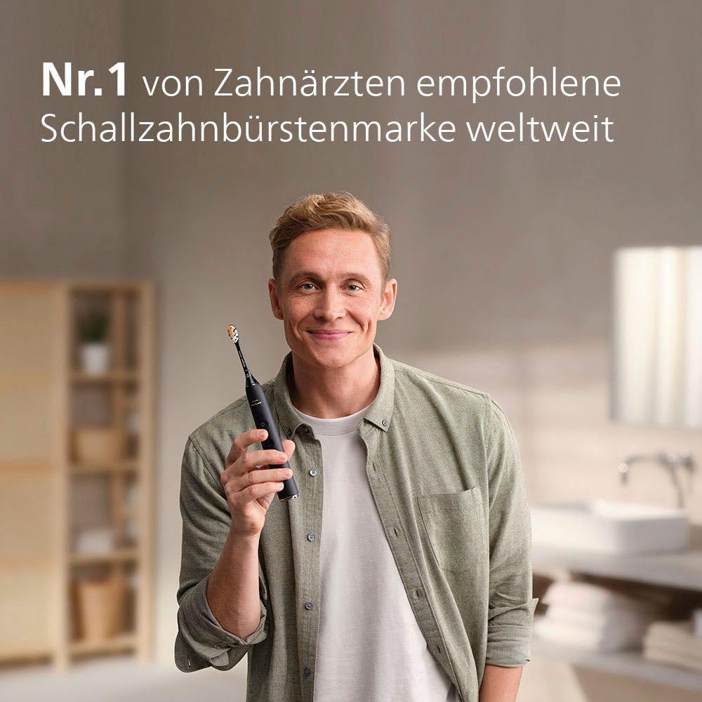 Philips Sonicare DiamondClean Prestige 9900 – Cepillo de dientes eléctrico con SenseIQ, cabezal A3 Premium All-in-One y estuche de carga en azul medianoche (modelo HX9992/12)