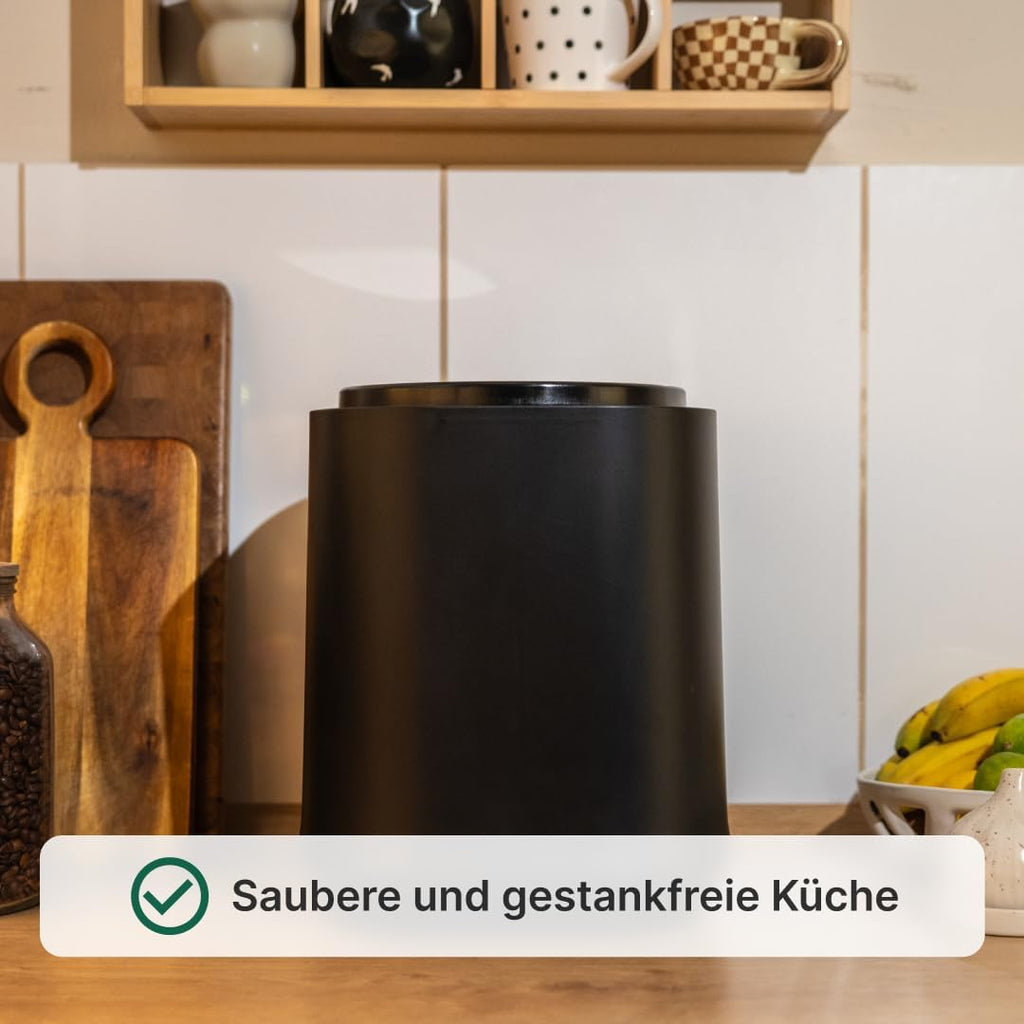 Compostador de cocina eléctrico 4L | Transforma tus residuos en abono con un clic | Compostador eléctrico WeEarth (Negro)