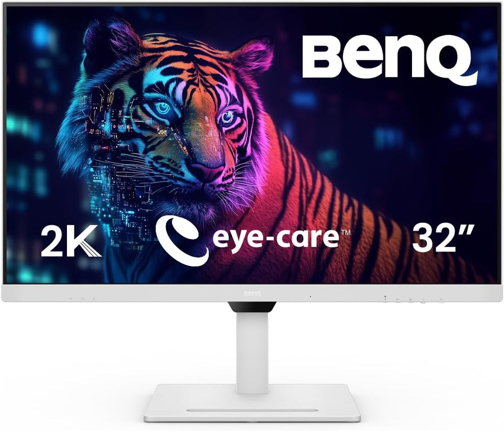 Monitor BenQ GW3290QT (32 pulgadas, QHD, IPS, cargador USB-C, DP/HDMI, diseño ergonómico, micrófono con reducción de ruido) compatible con MacBook