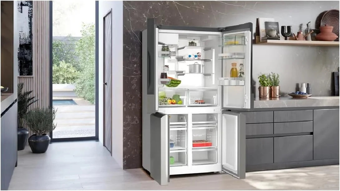 SIEMENS KF96DPPEA iQ700 lodówko-zamrażarka, 183 x 90,5 cm, chłodzenie 574 l i zamrażanie 199 l, noFrost, hyperFresh 0 stopni, światło LED, podświetlana tylna ścianka z multiAirflow